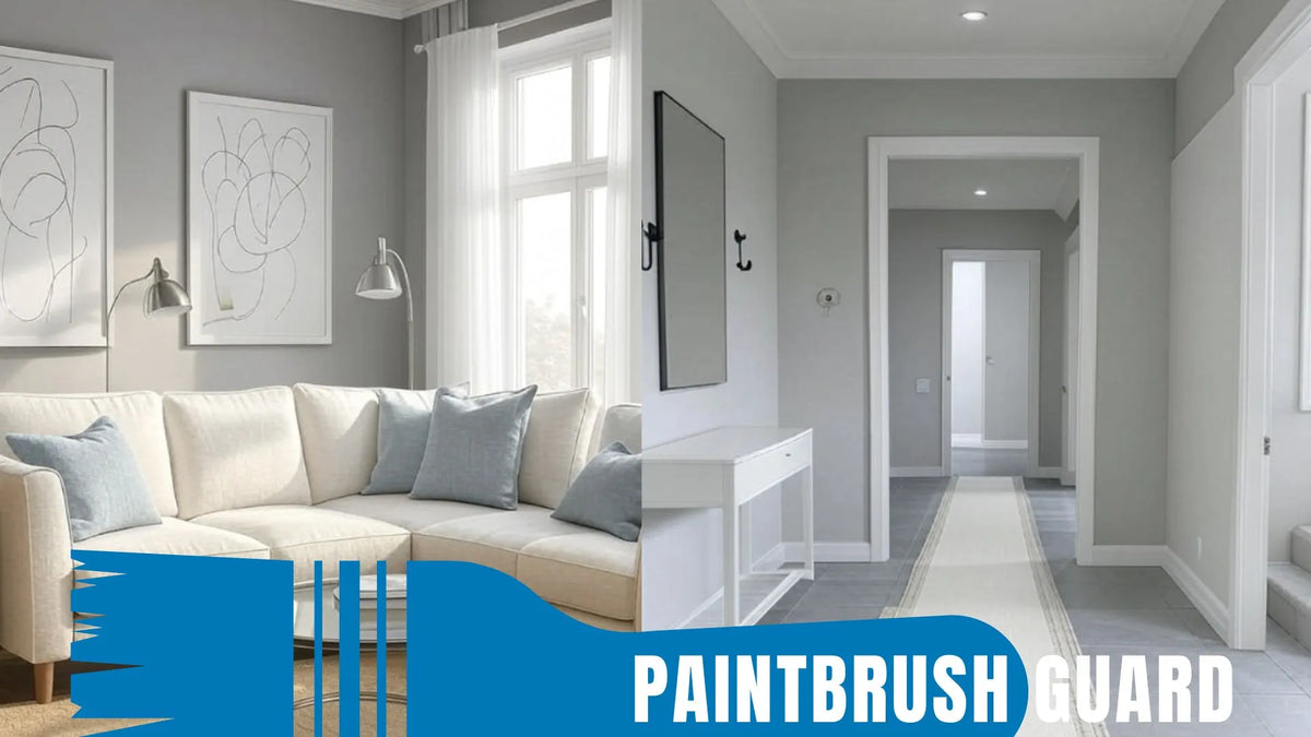 Discover Grey Flannel paint's cool elegance. Versatile neutral for modern living rooms, airy calm in sleek, contemporary designs.