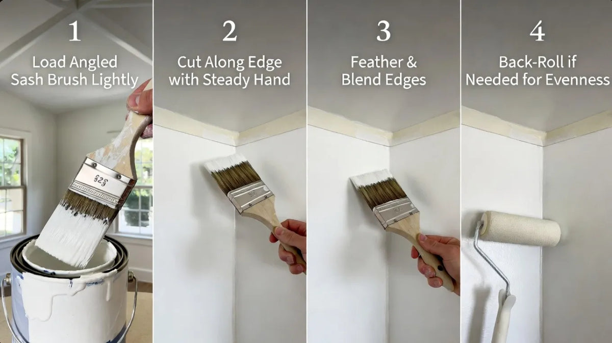Master cutting in edges for flawless interior wall paint with expert steps and tips. Achieve pro results by starting with clean your interior walls.
