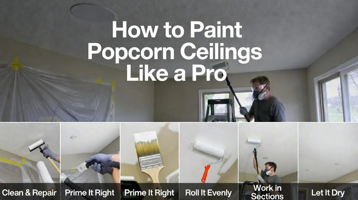How to paint popcorn ceilings like a pro: Learn the best tools, preparation tips, roller techniques, safety advice and how to achieve even coverage.