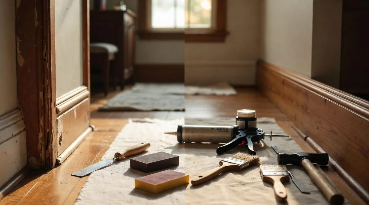 Learn how to repair damaged interior trim: This DIY guide covers tools, wood fillers like Bondo and epoxy putty, sanding techniques, and priming.