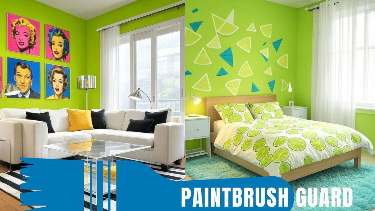 Spark creativity with lime green interior paint. Playful, energetic hue adds fun to kids' rooms & studios, vibrant vitality for youthful designs.