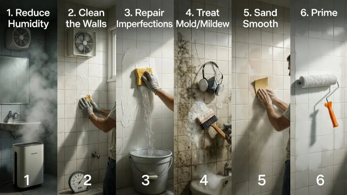 Master painting interior walls in high-humidity areas: This guide covers preparation, application techniques, ideal humidity levels, and maintenance tips.