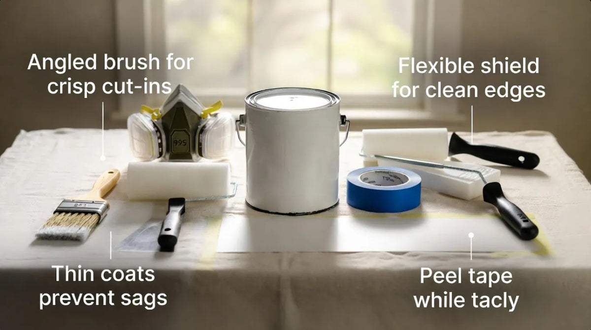 Discover top tools for precise interior baseboard painting: From angled brushes to paint shields. Learn step by step techniques for your home DIY projects.