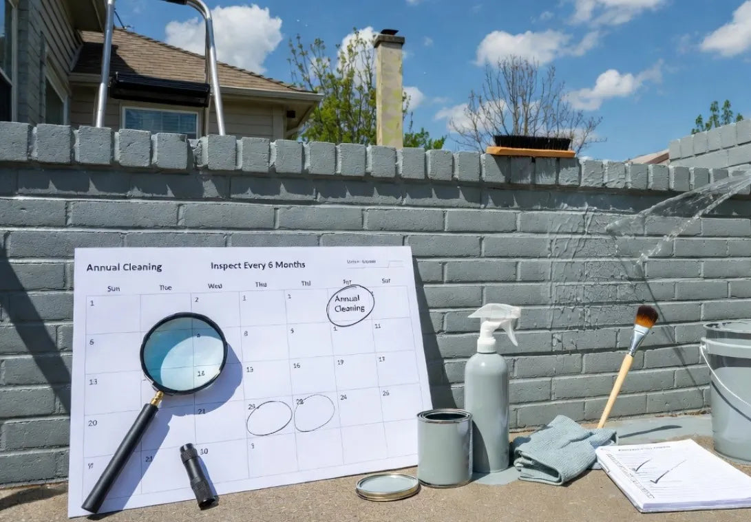 Essential ongoing care to extend painted brick life.Includes annual cleaning, inspections, touch-ups, and more.