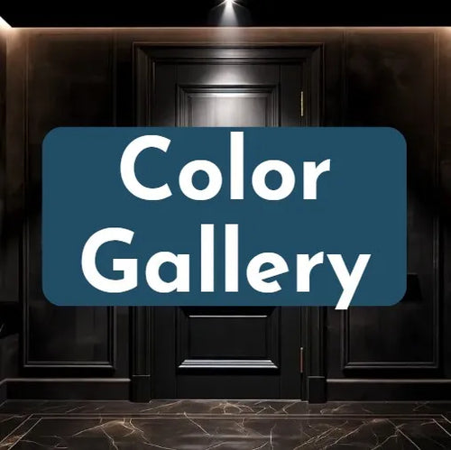 Dark interior setting with a door and 'Color Gallery' text overlay