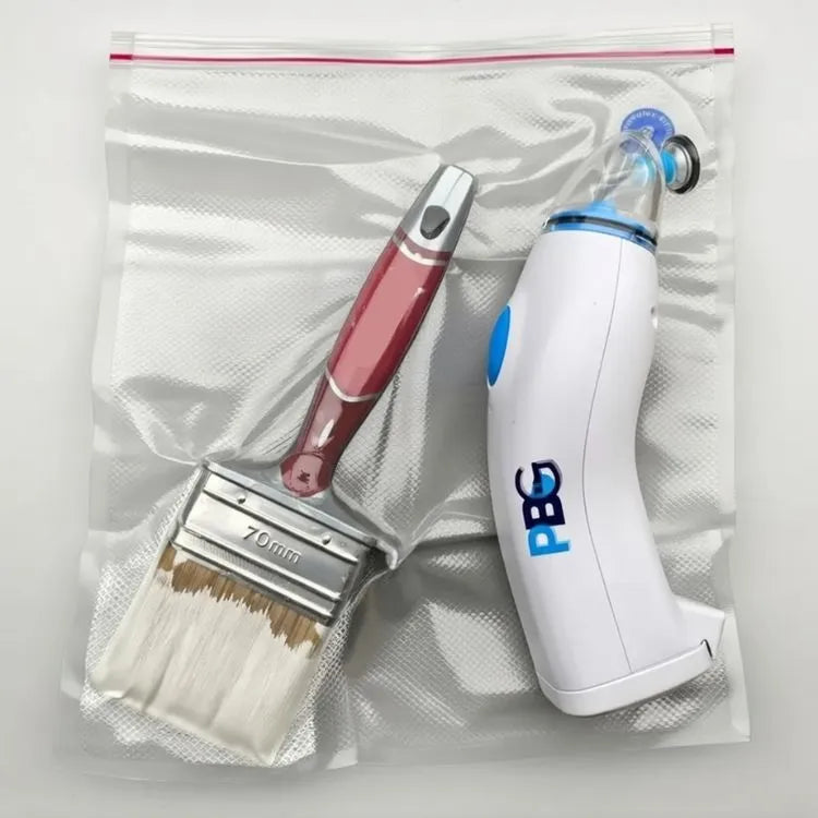 Paintbrush Guard helps by eliminating the need for frequent rinsing, preventing toxic residue from entering waterways, reducing chemical discharge, and minimizing overall waste.