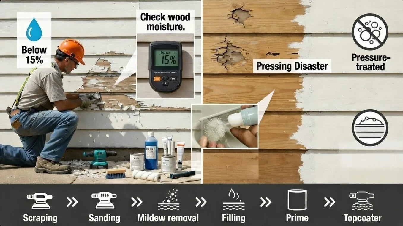 Peeling drives people bonkers. We put together six real fixes that actually stick: thorough scraping, orbital sanding, bleach-and-scrub for mildew, crack filler, solid primer, then flexible topcoat. 