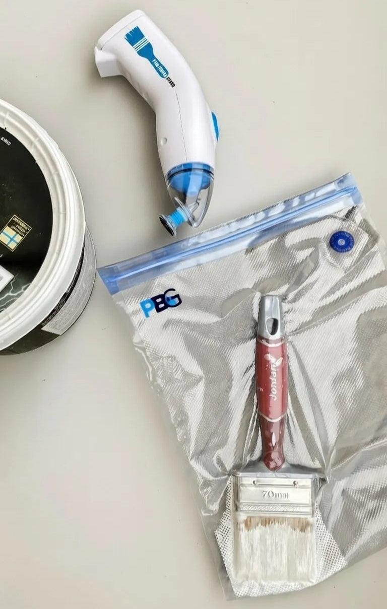 At Paintbrush Guard, we prioritize sustainable home improvement. Our guides highlight green practices, including the revolutionary Paintbrush Guard vacuum storage system.