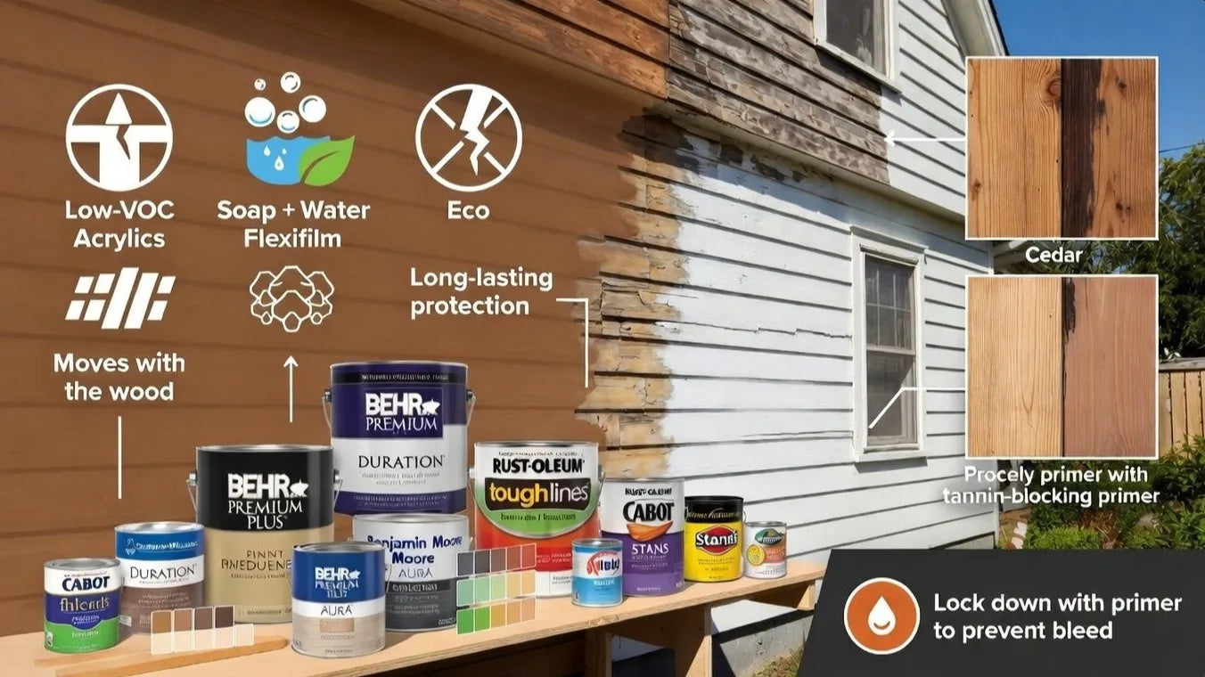 Paint choice matters more than most admit. Head to best outdoor paint for wood. Low-VOC acrylics usually win because they move with the wood instead of cracking rigid. Cleanup's just soap and water too, way kinder to the planet. 