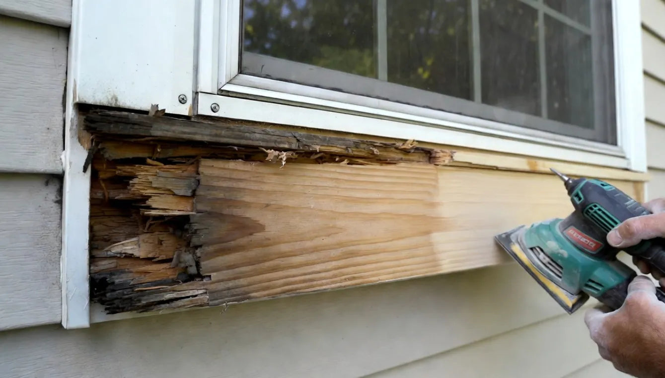 Fix rot to avoid recurring issues and ensure solid base.