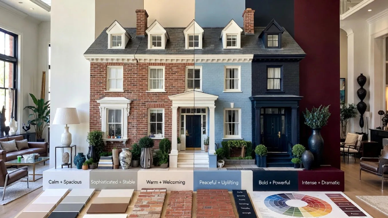 Color recommendations based on style, climate, and home size.