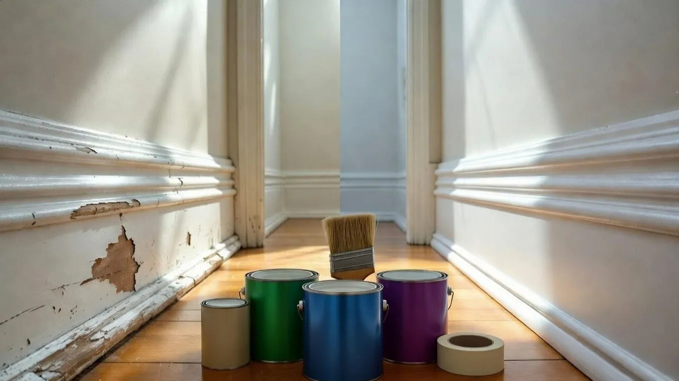 Ultimate guide to interior baseboard painting: prep & repair, paint without removing, tools for precision, around carpet, high-traffic paints and common issues.